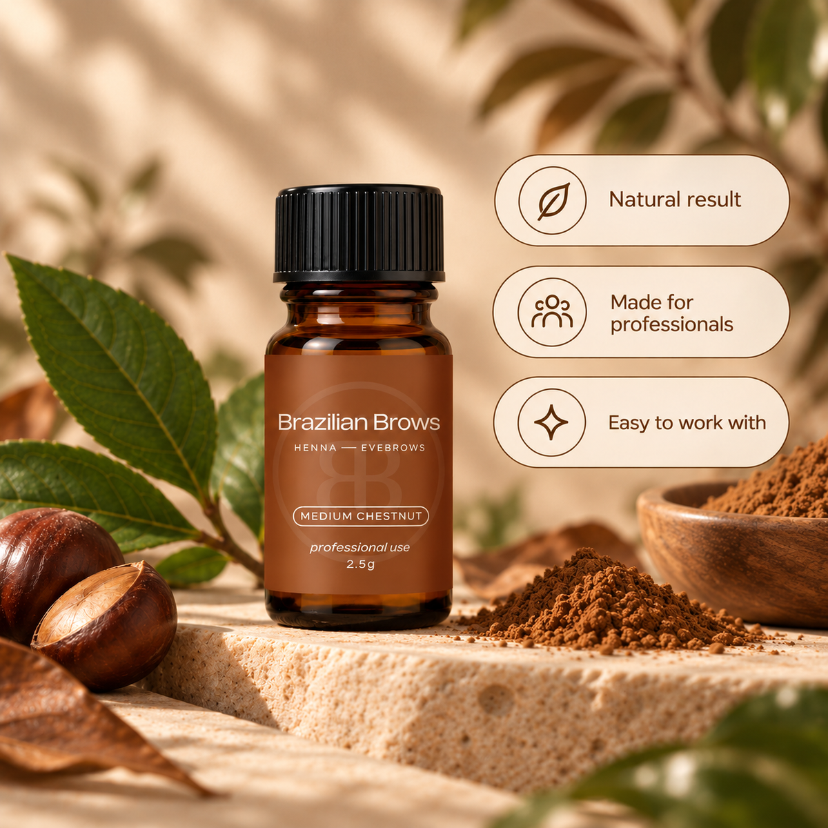 Henna pour sourcils - Medium Chestnut