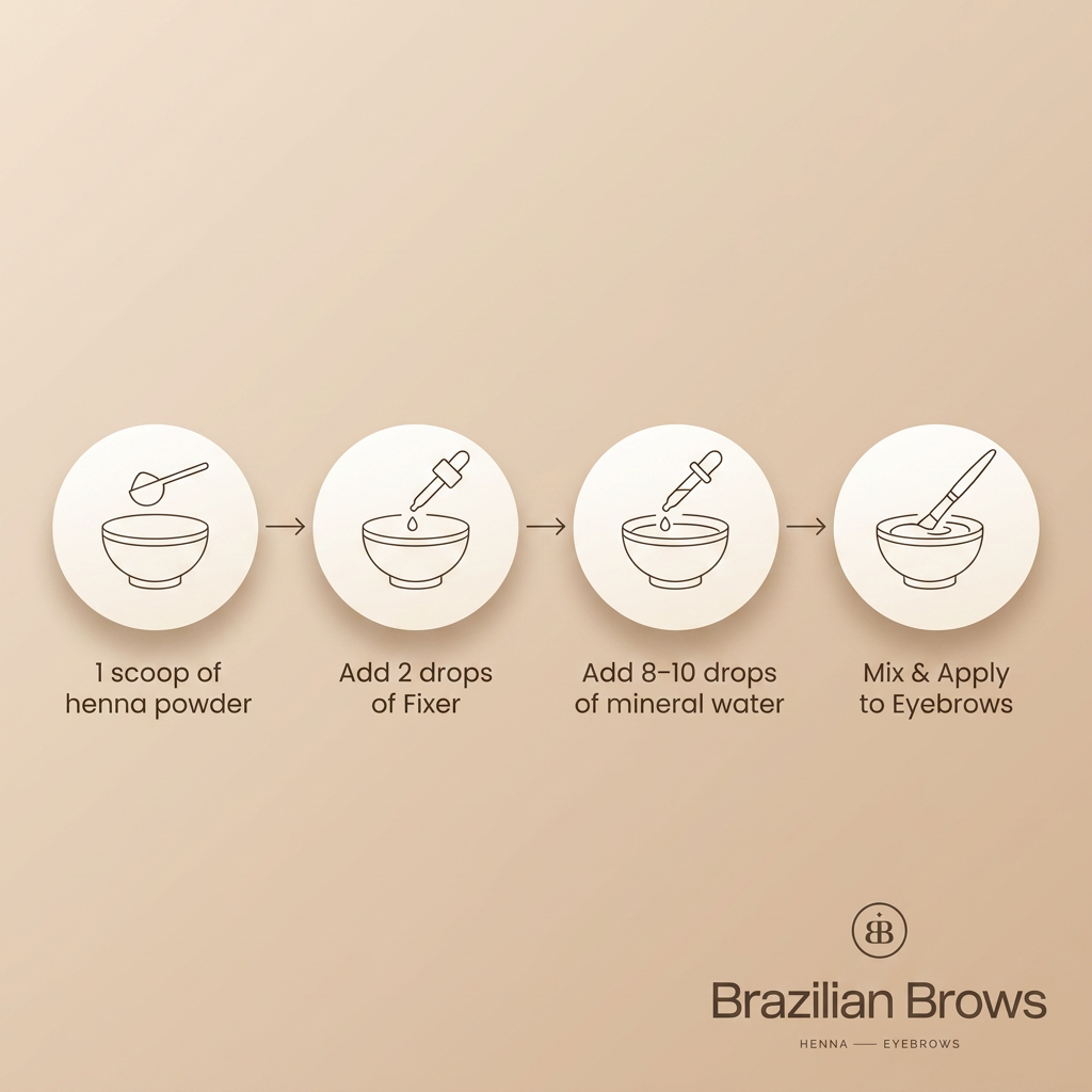 Kit de henné pour sourcils - 6 couleurs (±210 clients)