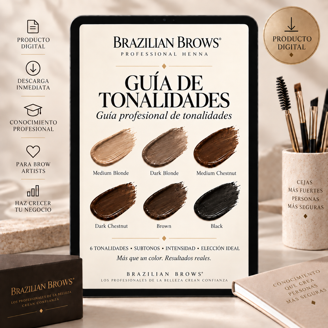 Professional Henna Brow Shade Guide