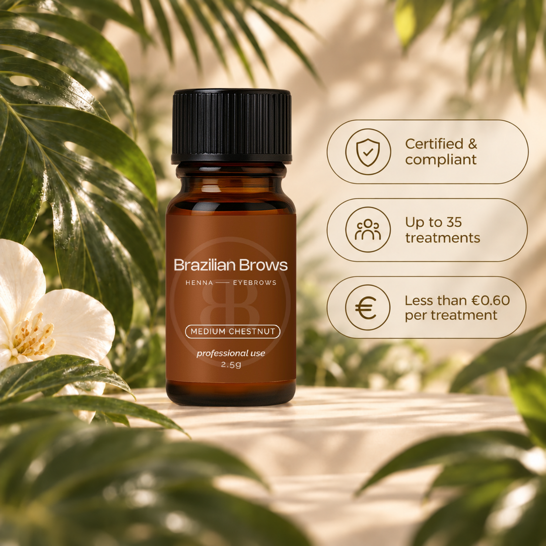Henna pour sourcils - Medium Chestnut